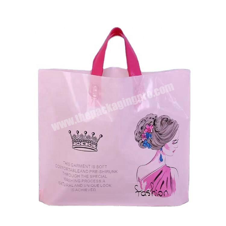 SC Full color printing custom fashion plastic shopping packaging bag