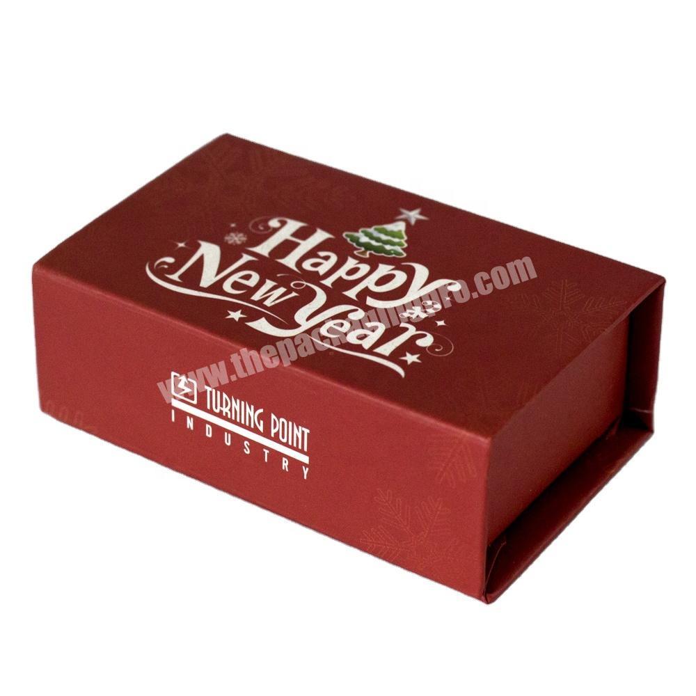 SC Good quality customized book shaped magnetic christmas gift packaging box