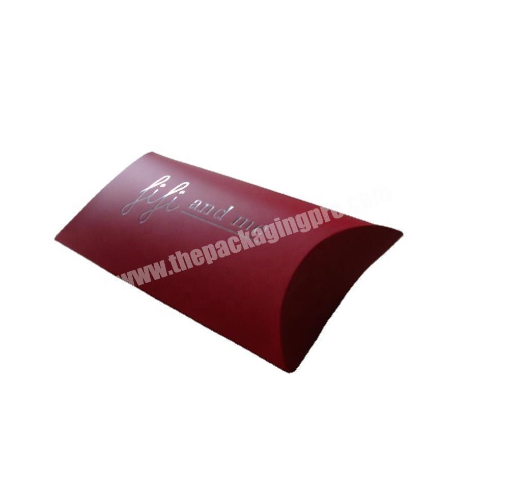 SC High Quality Hot Silver Logo Foiled Red Custom Pillow Packaging Boxes