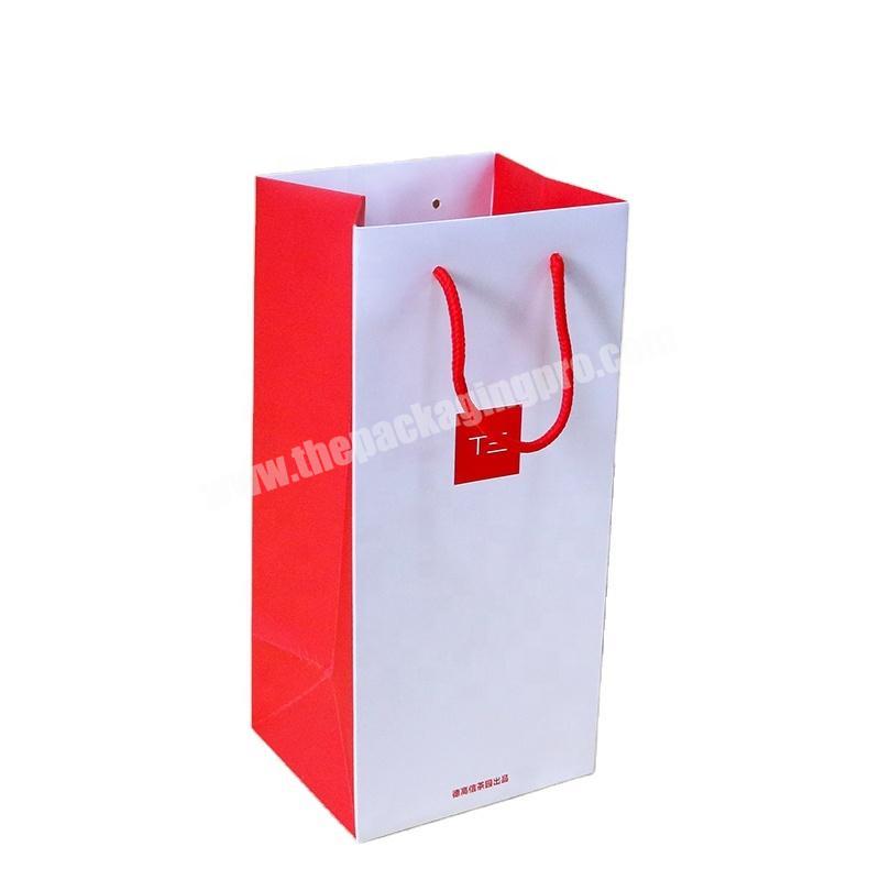 SC Hot Sale Luxury Design White Gift Packaging Paper Shopping Bag Printing