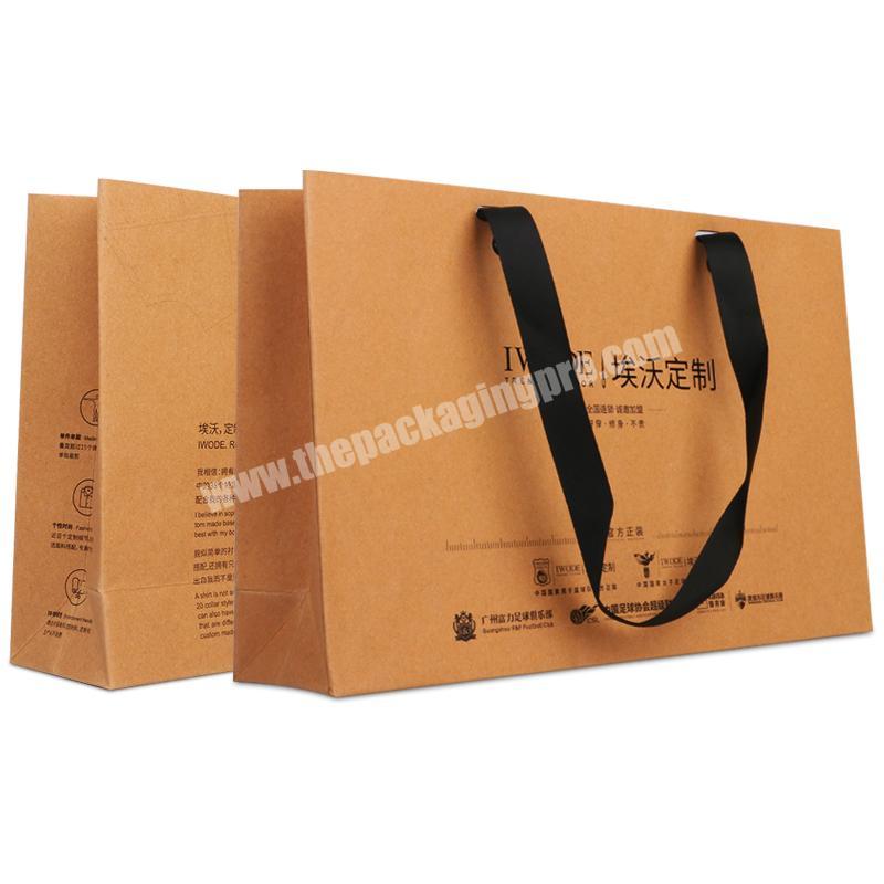 SC Wholesale Eco friendly Custom Printed Brown Kraft Paper Bread Packaging Paper Bags