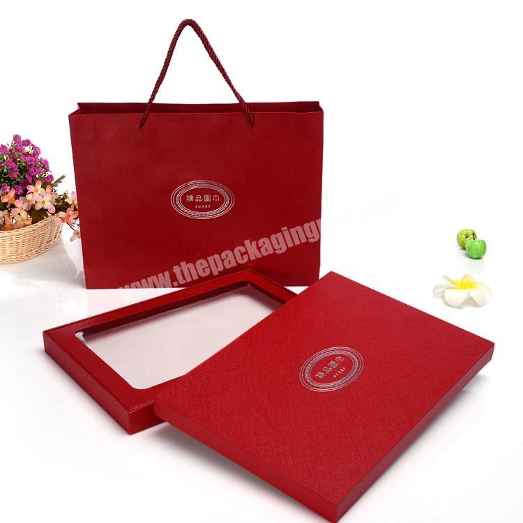 Scarf Rigid Paper Packing Brand Suppliers Fashion Wholesale High Quality Small Design Gift Bag With Logo Print