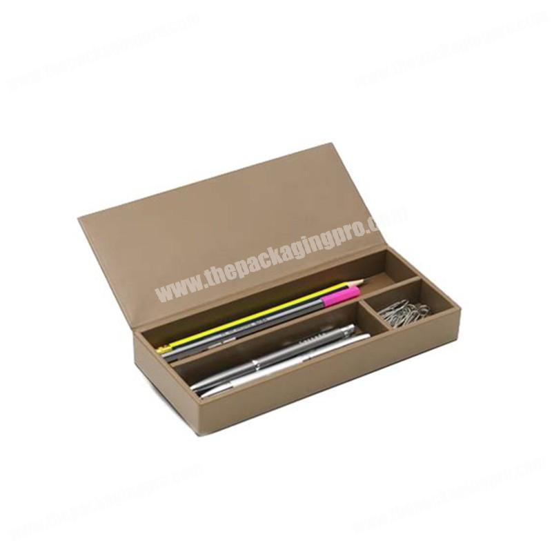 School paper pencil case multigrid custom full color printing packaging gift box