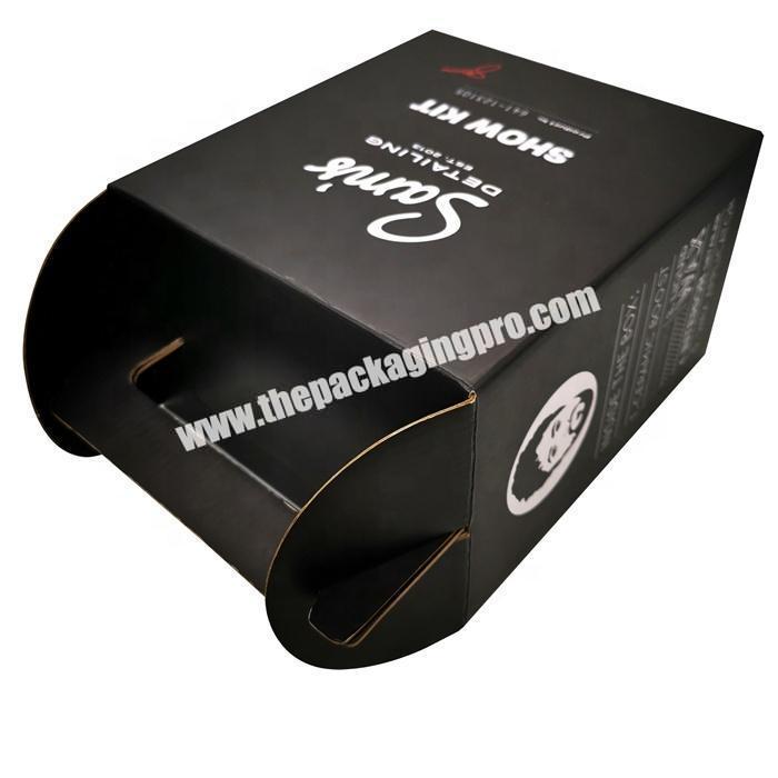 Shanghai factory paper lock tab corrugated box with handle