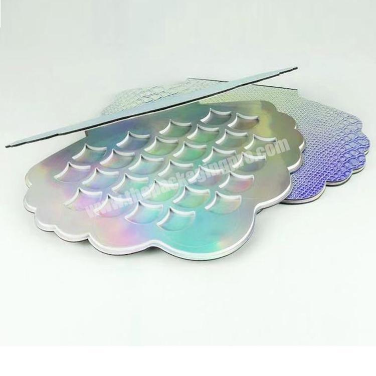 Shell Shape Eyeshadow Palette Empty Reflective Paper Box Storage Magnetic Empty Makeup Box For Eyeshadow