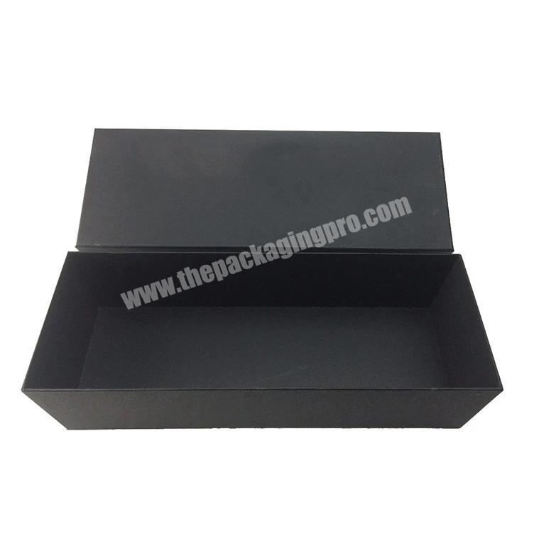 Shenzhen factory Logo Luxury Black Matte Magnetic Closure Socks Packaging Box