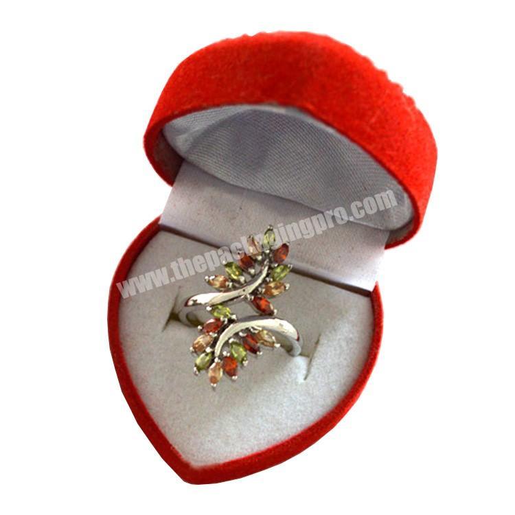 Shenzhen Factory OEM Fashion Small Ring Velvet Flocking Jewelry Packaging Gift Box Jewelry Gift Box