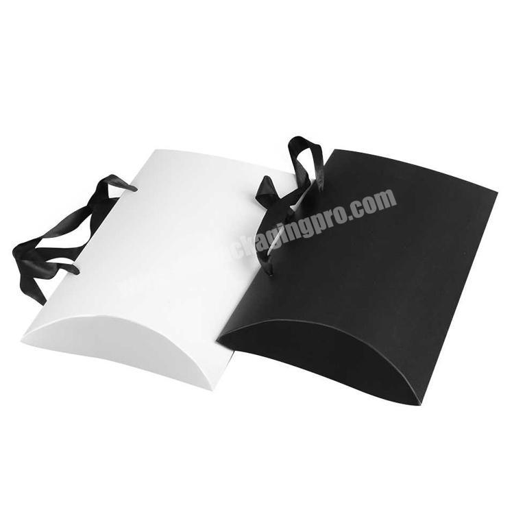 Shenzhen manufactory 2019 new design custom logo wholesale paper card pillow box foldable wigs box packaging pillow gift box