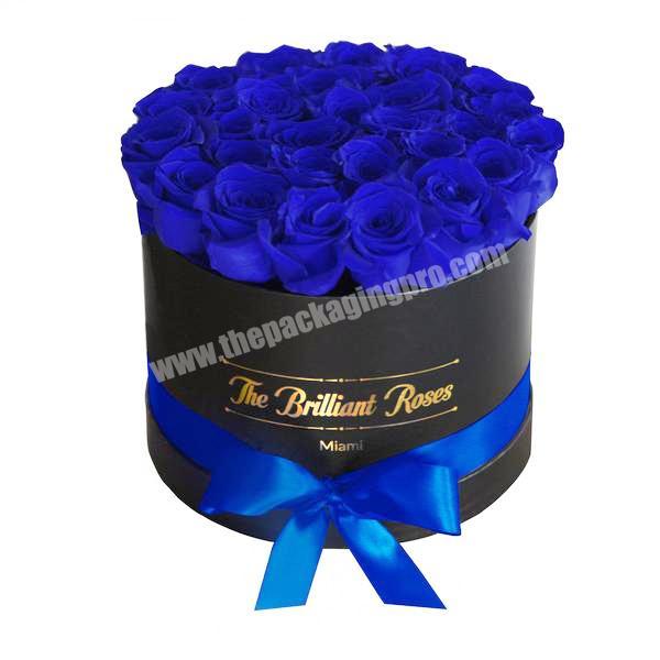 Shenzhen manufacturer luxury printed colorful box flower box with ribbon flower box set