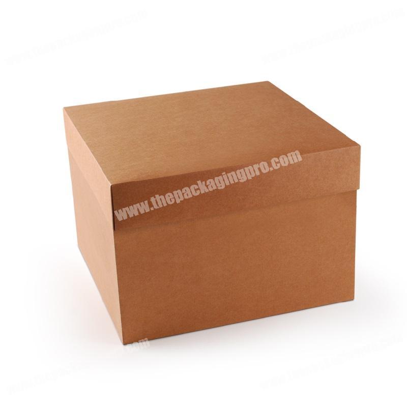 Shenzhen Maxcool manufacturing bespoke kraft brown rigid square two piece hat box