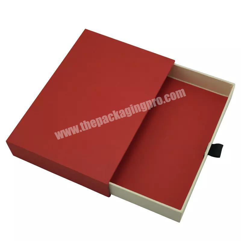 Shenzhen packaging Custom logo printed paper gift packaging sliding drawer box