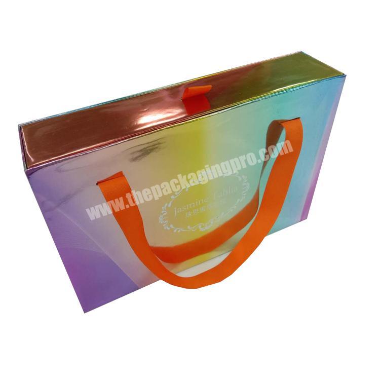Shenzhen printing packaging factory custom Cardboard Laser Printing Hologram  Box with Logo Print for cosmetics