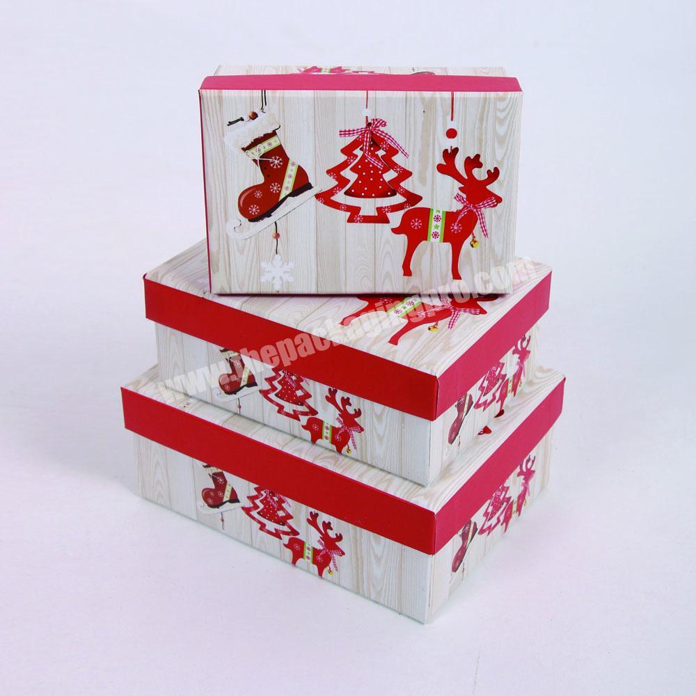 Shihao Wholesale Small Rectangle Rigid Gift Boxes 3PCS Set For Sale