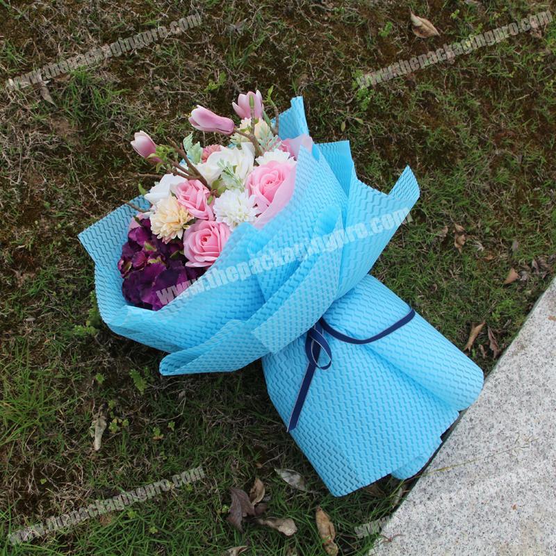 Fog Paper Phnom Penh Wraps Waterproof Floral Wrapping Paper DIY Bouquet Gift Packaging Material Wrapping Paper Korean Florist Supplies Clear Blue 
