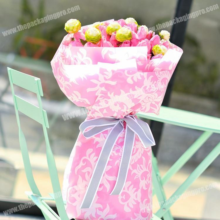 Shinewrap Custom Printed Plastic Film Paper Bouquet Flower Wrapping Paper