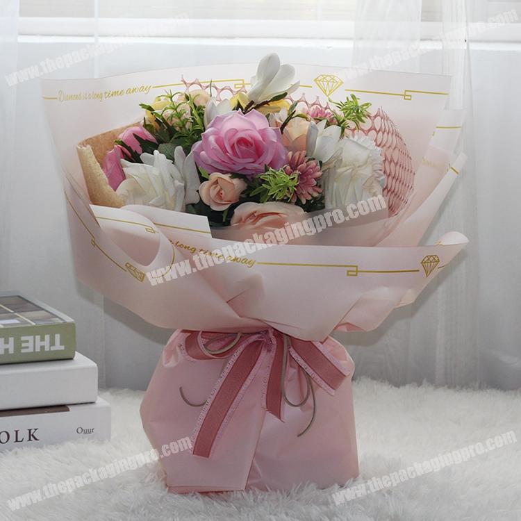 Wholesale The New Package Flower Bouquets Bronzing Sequins Mesh Big Louis  Cloverleaf Flower Shop Flower Wrapping Paper From m.