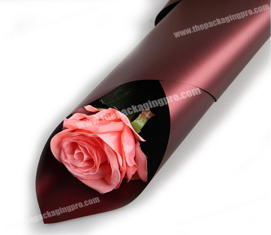 Shinewrap Size 58x58cm 9 Colors & OEM Custom Plastic Foil Flower Gift Wrapping  Paper Film Roll