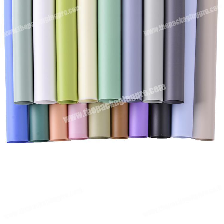 Shinewrap Wrapper Paper China Manufacturer 18 Pure Color Plastic Waterproof Wrapping Paper For Flower