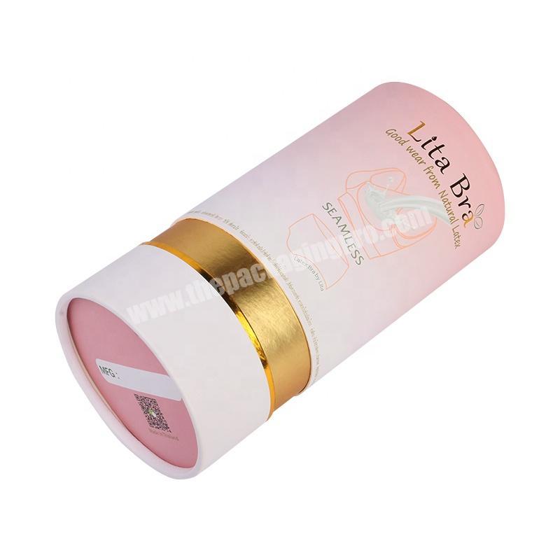 shiny gold foil custom print various size round tube cylinder tube packaging