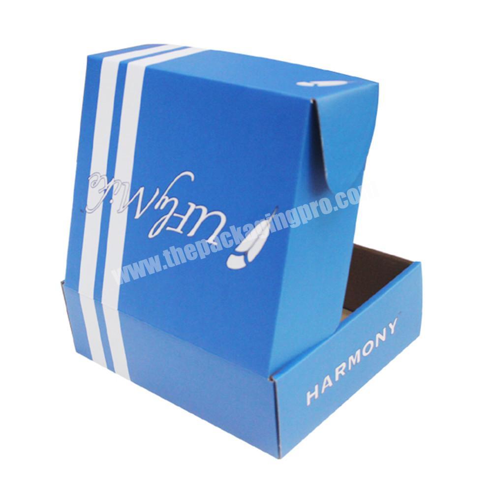 Shipping Box Folding Corrugated Gift Kraft Paper Bags  Shoe With Custom Logo Cardboard Packaging