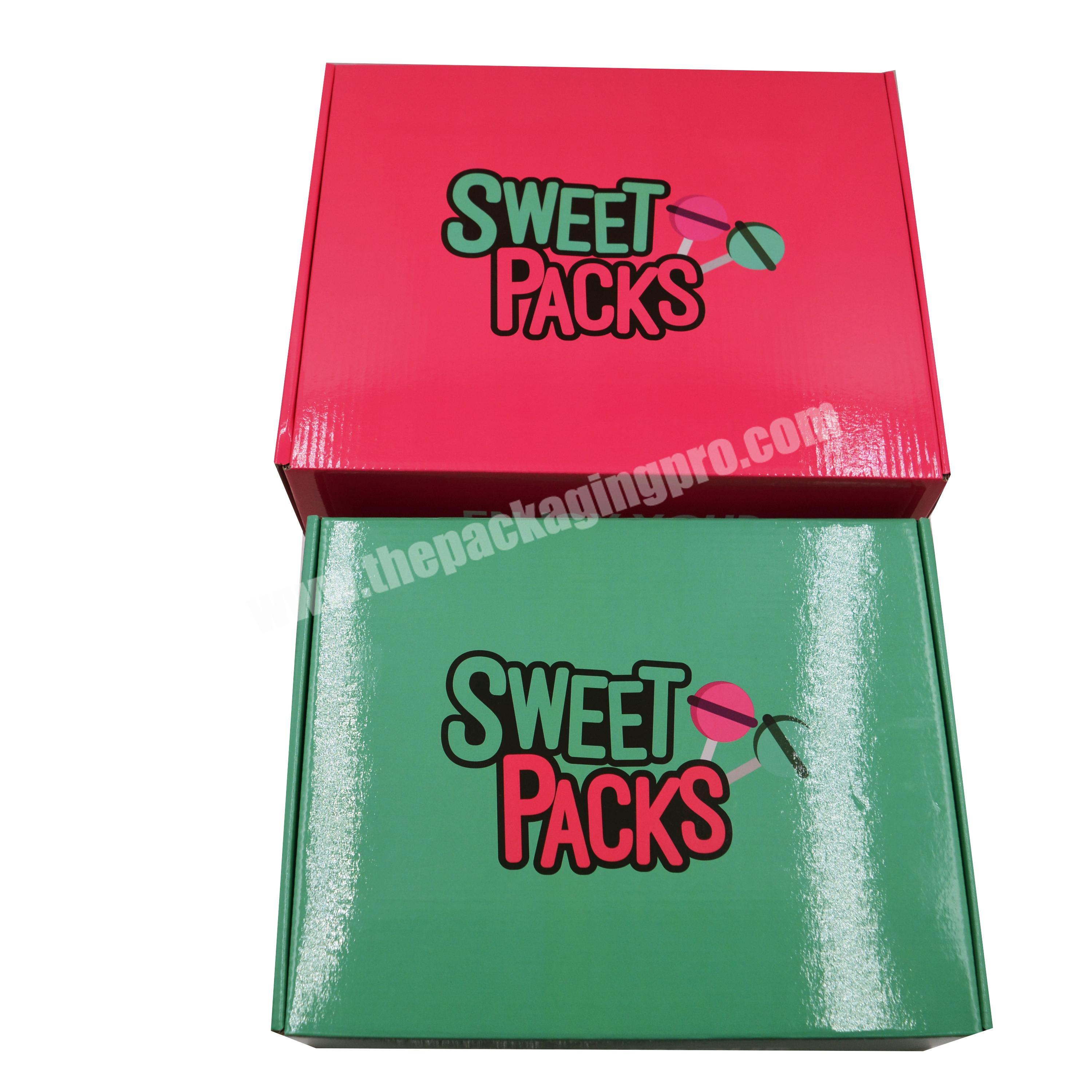 Shipping mailer box Custom printed eco kraft cardboard corrugated mailer box for colorful candy Jewelry soap packaging