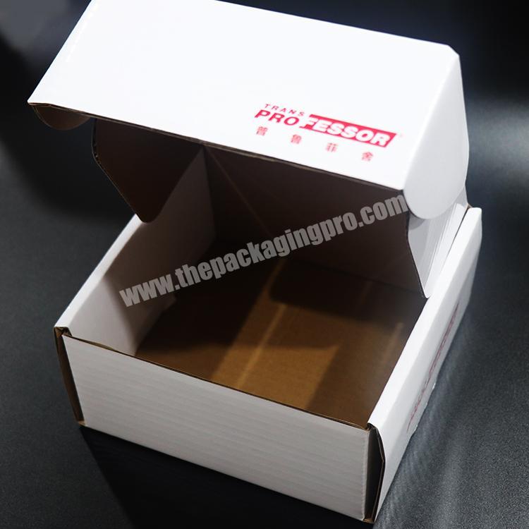 Shirt Packaging Boxes Small Glossy Paper Package Custom Corrugated Fold Compartment Thick Paper Box Logo Print