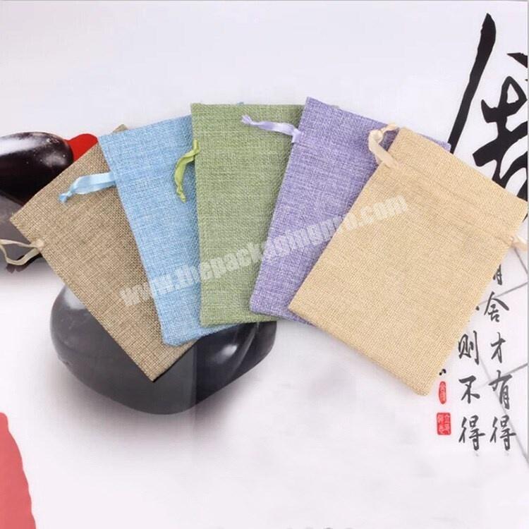 Simple cotton blank small canvas jewelry general drawstring dust bag