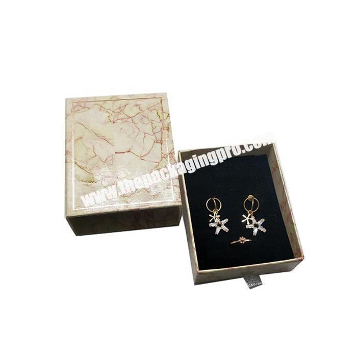 Simple design sliding paper jewelry packaging gift box