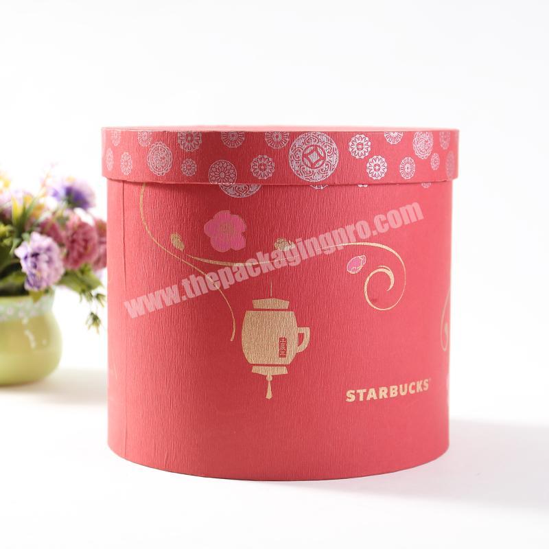 simple red elegant paper round shape Packing Gift  paper Box for christmas gift