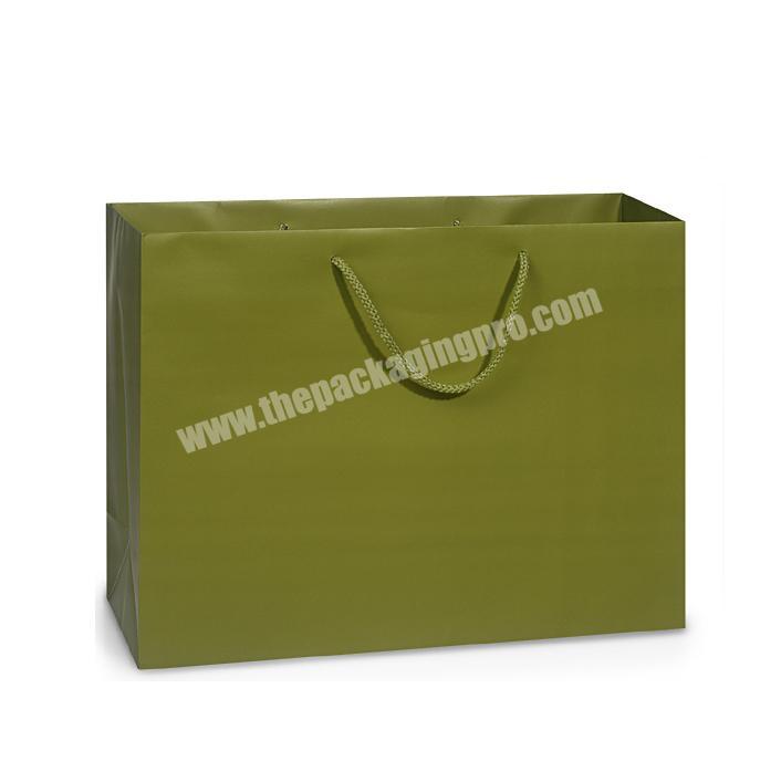 Simple style custom  printing paper shopping bag with handle for clothing store