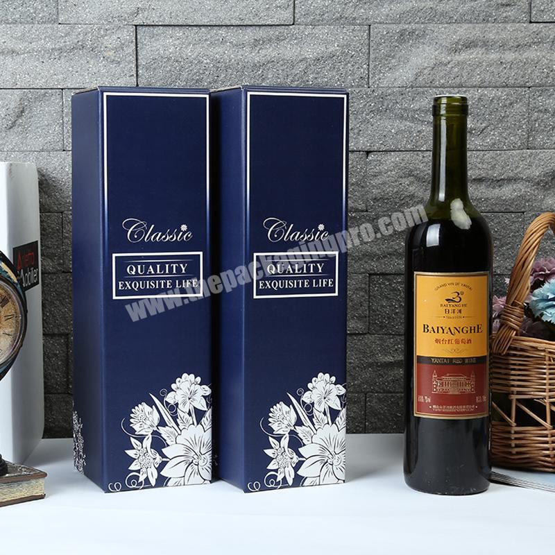 single bottles cardboard wine carrier corrugated paper packaging wine gift box