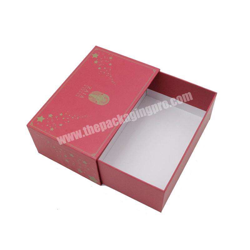 Slide open cardboard box for luxury packaging sliding box with jewelry dr
