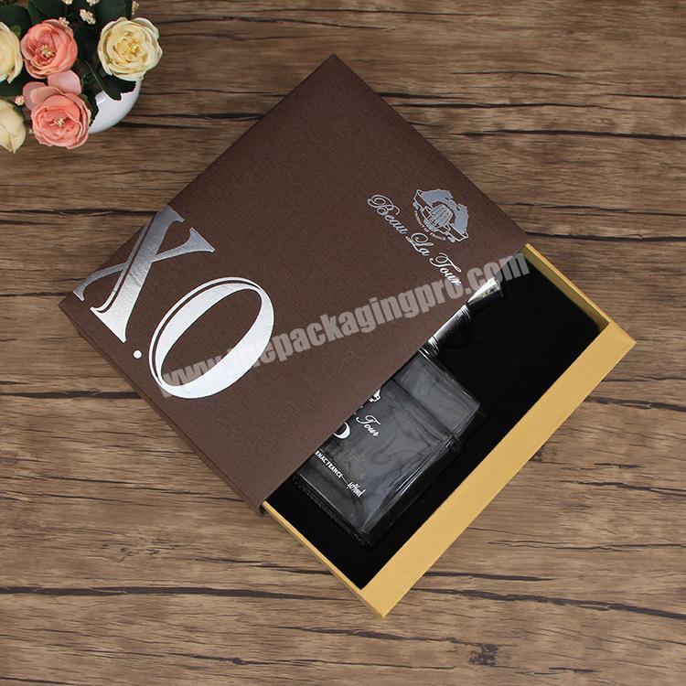 Sliding drawer box gift box packaging luxury perfume paper box in Guangzhou