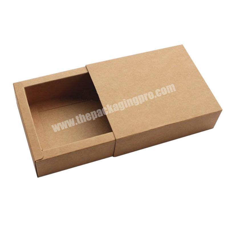 Sliding Open Custom Logo Kraft Paper Cd Drawer Packing Boxes Packaging