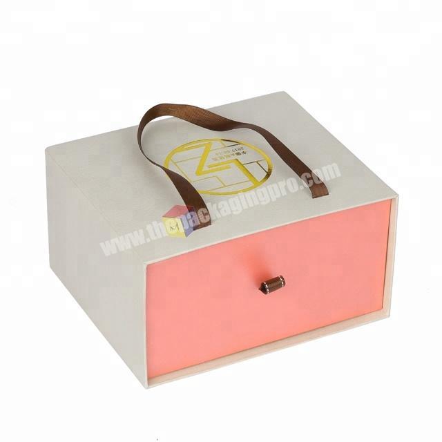 sliding open drawer hair gift boxes with handles