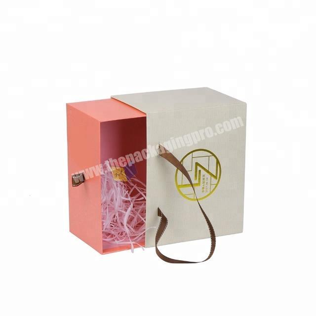 sliding open rigid paperboard hair extension packaging box