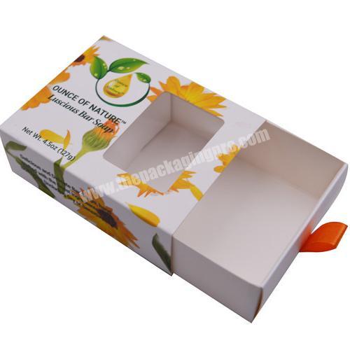 Small and Exquisite Custom Logo Cake Cookie Bread Gift Packaging Drawer Box With PVC Window