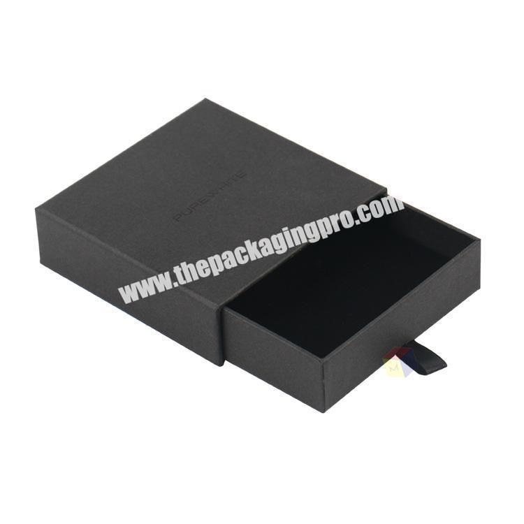 small black square drawer packaging pull out jewelry box