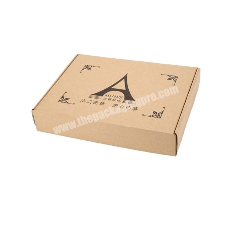 Small Black Wholesale Price Custom Printing Recyclable Kraft Paper Corrugated Shipping Mailer Package Box
