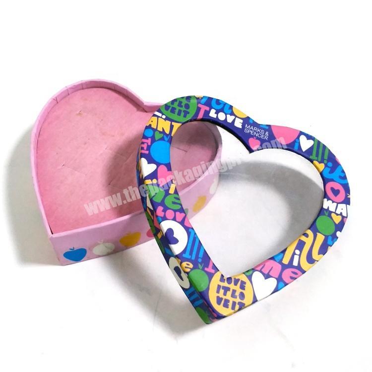 small cardboard paper packaging heart shape sweet candy gift box