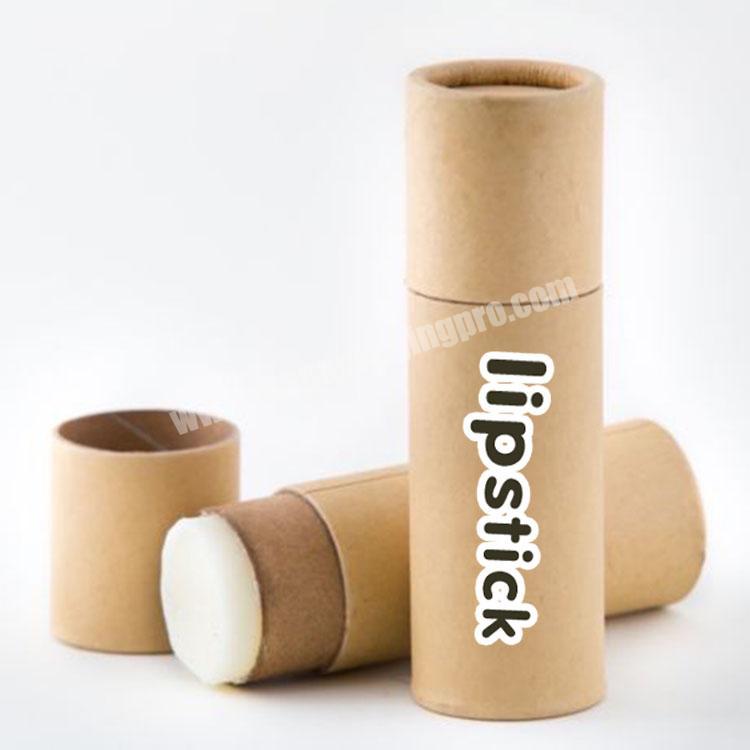 Small cylinder kraft paper tube custom lipstick paper tube paper lip balm tube