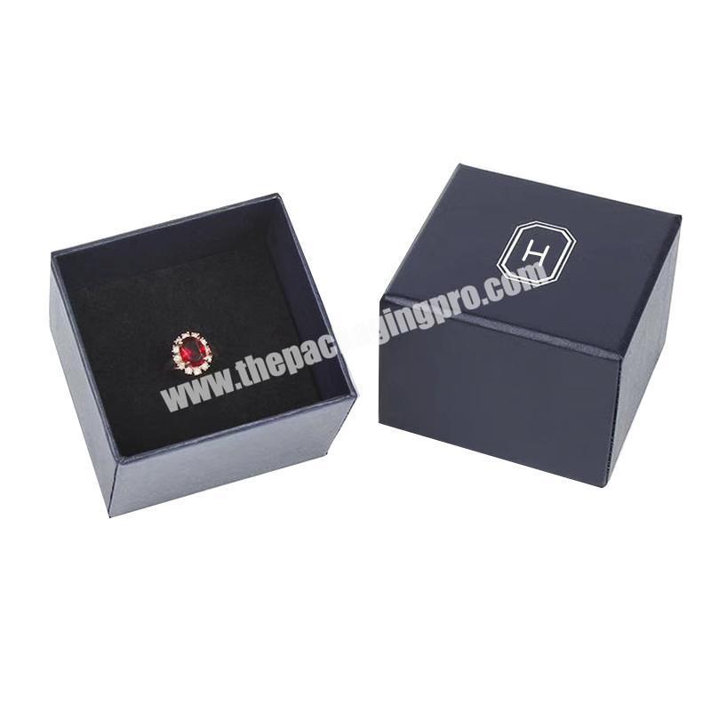Small Luxury Matte Black Custom Paper Jewellery Box