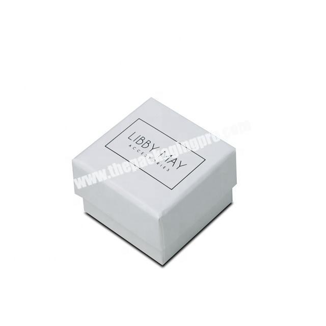 Small Packaging Jewelry Ring Box with Silver Hot Stamping Logo