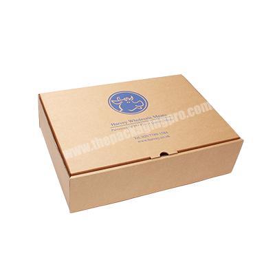 Small plain custom logo product shipping postal packaging kraft brown corrugated mailing box