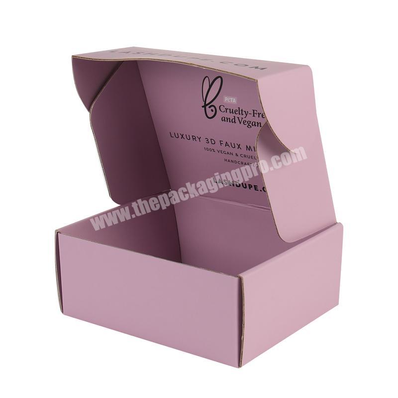 Small Post Printed Recycled Pink Mail Box Shipping Boxes Custom Logo Clothing