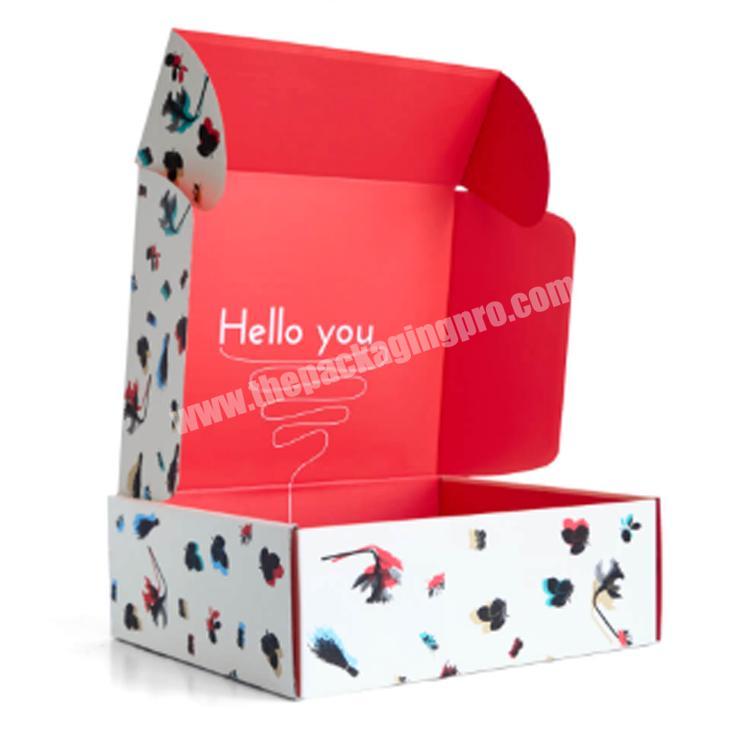 Small recycled colored envelope corrugated cardboard gift packaging custom mailer box with logo