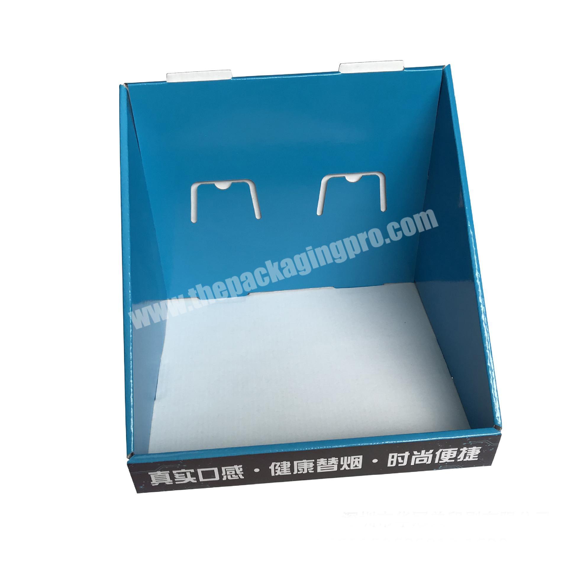 snack packaging box shipping corrugated box counter display rack cardboard