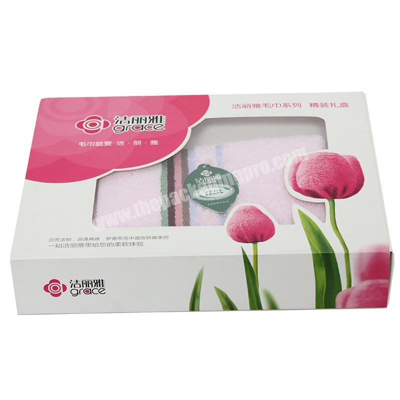 Soap Carton Gift Packaging Towel Color Box with Clear Window