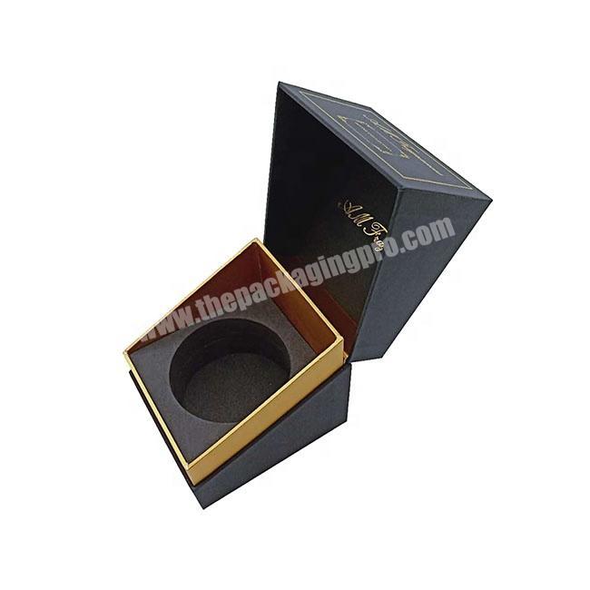 soft touch stamping custom paper candle perfume packaging nesting holder case gift box for jars with diagonal closure
