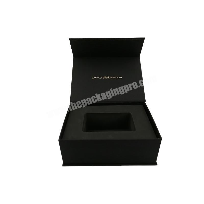 Solid Black Paper Cardboard 30ml Bottle Perfume Box Packaging